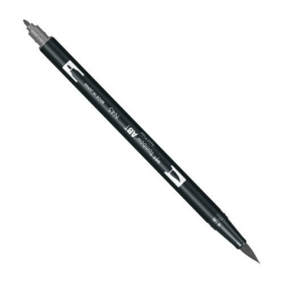 Маркер-кисть "Abt Dual Brush Pen" N45 холодный серый 10